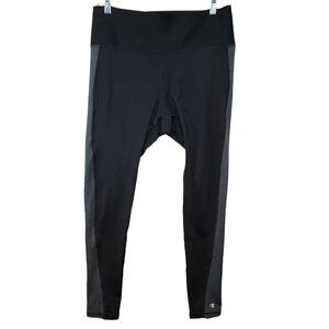 Champion Performance Leggings Mens Sz XL Black Base Layer 3/4 Compression Tight